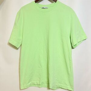 ZARA Men's XL Light Green Short Sleeve Crew Neck T-Shirt Summer‎ Casual